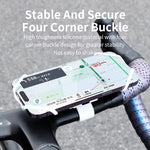 LinkMejor Road Bike Mountain Bike Silicone Phone Holder 4.7''-7.2'' Bicycle Phone Holder Bicycle Quick-release Mobile Phone Stand