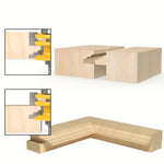 LinkMejor 1/2 Inch  8mm 12mm Shank Ogee Rail and Stile Router Bit Reversible Glass Door Rail & Stile Router Bit for Woodworking Precision Milling Cutter Factory Direct