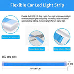 2pcs 12V 60cm Car LED thin Light Bar Dual-Color DRL Flowing Turn Signal Light Strips LED Car Daytime Running Light Flexible Headlights Brake Strip Lights Turn Signal