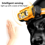LinkMejor 1500 Lumens Powerful LED Rechargeable Headlamp Rotating Aluminum Waterproof LED Head Flashlight for Outdoor,Camping,Fishing