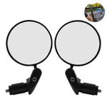 LinkMejor Round Bicycle Rearview Mirror 360° Adjustable Folding HD View Bike Glass Reflective Mirror for 16-22mm Handlebars