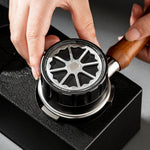 Comfook 51/53/58mm Wheel Hub Style Espresso Coffee Distributor Gravity Self-Leveling Distributor Espresso Leveler Too with Cyclone Base