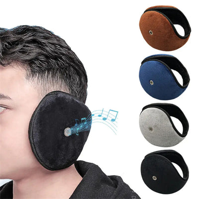 LinkMejor Winter Cycling Ear Warmers with Amplified Sound Thick Fleece Lined Windproof Cold Resistant for Riding Hiking Running