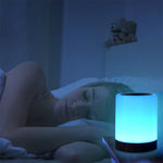 IPRee Touch Lamp LED Night Light for Bedrooms Living Room Portable Table Bedside Lamps Rechargeable Warm White RGB Light