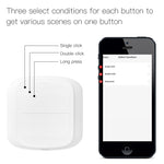 LinkMejor WiFi/Zigbe 2 Gangs Smart Scene Switch Wireless Remote Control Smart Home Automation Scenario Switch