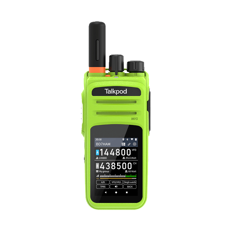 Talkpod N58plus 4G Amateur POC Walkie Talkie Smart 9.0 Android GPS Location Sharing Long Battery Type-C Fast Charging Bluetooth PTT Support Wireless Two-Way Radio with 2.4Inch HD Touch Screen