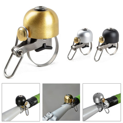 LinkMejor Classical Stainless Bicycle Bell Horn Crisp Ringtone Melodious Sound Safety Mini Loud Bicycle Bell for Cycling