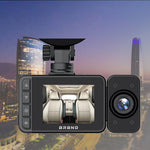 1080P 3 Channel Dash Cam Front and Rear Inside Full HD Recording With Night Vision Wifi Driving Recorder High-Definition Video Parking Monitoring With Night Vision