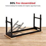 LinkMejor 60-In Adjustable Height Workbench Table Dual Pegboard 2000 Lbs Capacity Heavy-Duty Alloy Steel H-Frame ETL Power Strip Garage Work Table