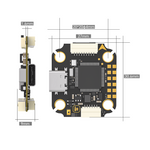 20x20mm LinkMejor Borg Mini F722 Flight Controller with 5V 12V BEC Output 4-6S 60A 4in1 ESC Stack for DJI O4 RC FPV Racing Drones
