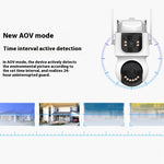 LinkMejor Solar 4MP 6X Zoom WiFi IP Camera AOV Mode HD Surveillance 24/7 Recording Wireless 2MP+2MP Dual Lens Security Solar Powered Waterproof Night Vision Camera