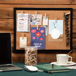 Push Pin Wooden Frame Set 50pcs Cork Board Bulletin Board Accessories Craft Decoration Transparent Box Storage Metal Pins Wood Clips