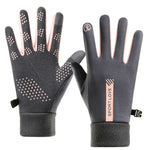 LinkMejor Winter Gloves for Women Fleece-Lined Windproof Warm Touchscreen-Compatible Anti-Slip Cycling Gloves for Skiing Hiking Outdoor Sports