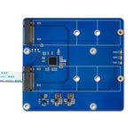 Raspberry Pi 5 PCIe to M.2 Dual NVMe SSD Expansion Board High-Speed Dual SSD 2280 Support NVMe Protocol with LED Indicators