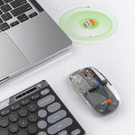 LinkMejor MK781 Wireless Keyboard Mouse Kit Silent Design Dual-mode Scissor-Foot Structure 2.4G & bluetooth 75% 78-Key Layout Ultra Slim Appearance