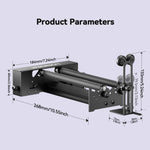 [EU/US Direct]LONGER Roller Kit 360° Rotary Engraving Accessory Height Adjustable Wide Compatibility for Cylindrical Objects and Extended Plate Engravings Laser Engraving Machines High Precision Tools