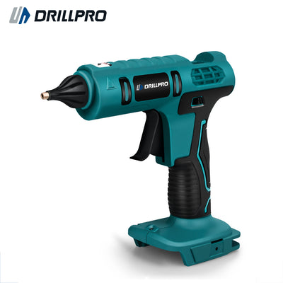 Drillpro Electric Hot Melt Glue Gun with Rapid Heating Intelligent Temperature Control for DIY Crafting Works with 10PCS Glue Sticks Fit For Mak 18V Battery Convenient and Efficient Use