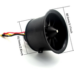 [HK Direct] Apisqueen 50mm EDF 4S 4300kV 950g Thrust Belt 11 Sheets With 40A ESC/ 64mm EDF 4S 3500kV Belt 11 Blades with 60A ESC Electric Sheath Current Fan for Aircraft Model Aircraft Engine