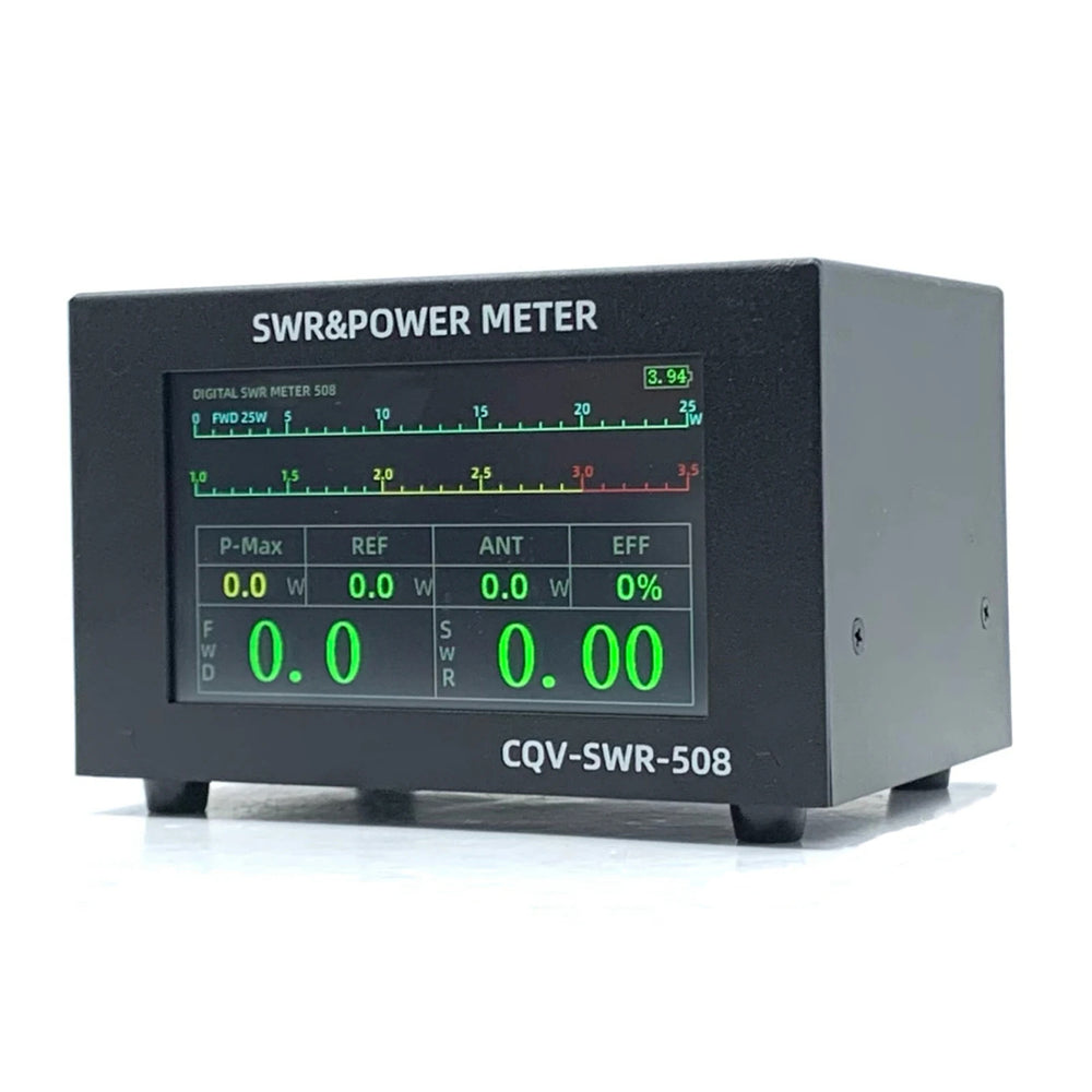 200W High Power SWR Meter 1.8-54MHz HF VHF UHF 4.3 Inch IPS Color Display Fine Tuning Shortwave Radio Accessories CQV-SWR-508 VSWR Power Meter