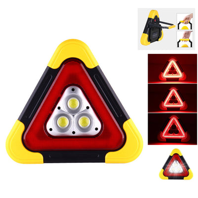 LinkMejor Solar Emergency Triangular Roadside Warning Light USB Super Bright LED Work Lights for Car Repairing Camping Hiking Hunting