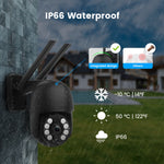 4MP/5MP/8MP Security WIFI PTZ Full HD Camera Night Vision AI Human Detections IP66 Waterproof Auto Tracking Two-way Audio Surveillance Camera EU Plug for Home Outdoor Security Monitoring