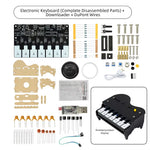 HU-098 DC5V DIY Electronic Keyboard Kit 7-Key Touch Dual Potentiometers 7 LED Rhythm Light Graphical Programming Piano DIY Module for Music Education Project