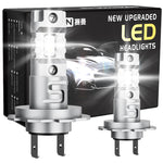 LinkMejor X5-H7 Pair 2600LM LED Car LED Headlight Bulbs Hi/Low Beam 6000K-6500K Unviersal Car LED Headlights