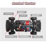 LinkMejor 1411 RTR 1/14 2.4G 4WD 40km/h Drift Sports RC Car Gyro On-Road Flat Run Racing High Speed Vehicles Models Radio Control Toys