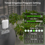 LinkMejor WiFi Smart Drip Irrigation Kit for 10 Potted Plants Automatic Plant Waterer App Control Timer Function Water Shortage Power Alert Remote Control
