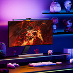 LinkMejor Curved Computer Monitor Light Bar 10W Dual Light Source Non Glare Asymmetric LED Desk Lamp with Remote Control USB Powered