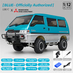 LinkMejor 1296 RTR 1/12 2.4G 4WD for Mitsubishi Delica L300 1986 RC Car Dual-Speed Mechanical Shifting Classis Off-Road Van Climbing Truck LED Light Full Proportional Control Metal Gears CVD Straight Axle Vehicles Models Toys