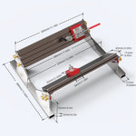 LinkMejor Adjustable Spline Jig for Table Saw & Router Table Silver Aluminum Alloy Material 1/2in-11in Project Size Compatibility with 4 Molded Flip Stops for Precise Joinery and Smooth Operation