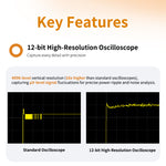 LinkMejor ADS802A/ADS812A/ADS822A Digital Oscilloscope 2 Channels 1.25GSa/s 12-bit 7-inch Display USB HDM  LAN Connectivity