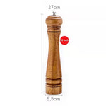 Classic Manual Salt Mill Wooden Pepper Grinder Set Salt Grinder Refillable Pepper Mill Pepper Grinder for Kitchen