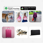 Location Tracking and Anti-loss Device Dual Sysytem Item Finder Ultra-Light GPS Tracker IP67 Waterproof Compatible with ios Android App Control for Keys Luggage Pets Finders