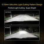 Pair H4 80W Car Front LED Headlight Bulbs Hi-Low Beam for Lighting Modification 6000K IP67 Waterproof 16000LM
