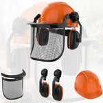 Industrial Forestry Safety Helmet Protection System Chainsaw Hard Hats with Adjustable Ear Muffs & Face Shield Visor