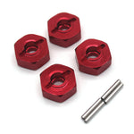 4PCS Upgraded Metal Parts Hexagonal Adapter for 1/14 ZD Racing MT16 Rlaarlo JIUSI MT14R PT14R RC Cars Vehicles Models Spare Accessories