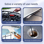 4.3 inch 8mm IPS HD Screen Car Endoscope Camera with Light Borescope 2000mah Sewer Camera 1080P HD Inspection Camera for Home/Pipe/Automotive