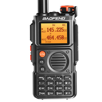 LinkMejor UV-K6 Air Band Walkie Talkie Six Band 999 Channel with Earphone Wireless Copy Frequency Portable Ham Radio FM Transceiver DTMF Type-C Rechargerable NOAA Two Way Radio LED Flashlight