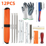 10/11/12Pcs Special Household Hand Tools Chainsaw Sharpening File Filing Kit Chain Sharpen Saw Files Tool