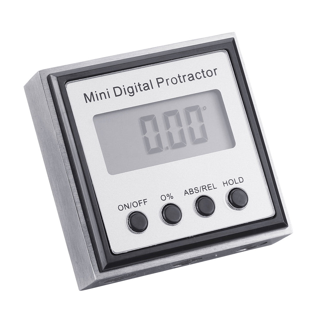 Drillpro Stainless Steel 360 Degree Mini Digital Protractor Inclinometer Electronic Level Box Magnetic Base Measuring Tools