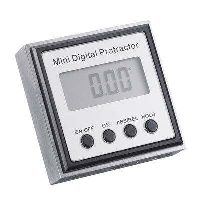 Drillpro Stainless Steel 360 Degree Mini Digital Protractor Inclinometer Electronic Level Box Magnetic Base Measuring Tools