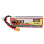 LinkMejor 11.1V 4000mAh 100C 3S LiPo Battery XT60 Plug for RC Drone