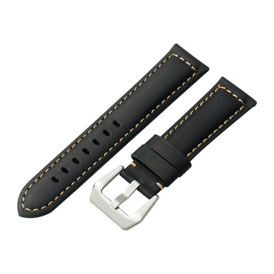 22mm Multi-color Hand-sewn Retro Cow Leather Smart Watch Band Replacement Strap