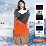 LinkMejor Heated Throw Blanket 6 Heating Zones Trible Gears Temperature Level Control Washable Smart Warm Blanket for Winter Car Camping