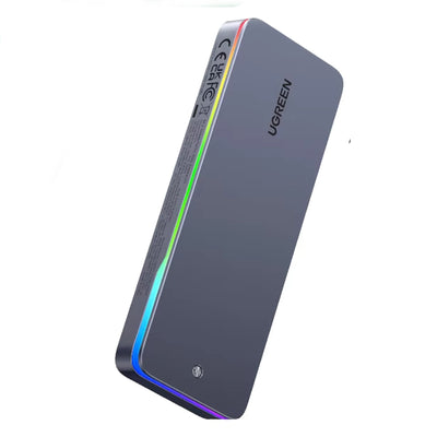 LinkMejor CM777 20Gbps M.2 NVMe SATA SSD Case RGB Lighting Dual Protocol SSD Enclosure Adapter USB 3.2 Gen2 High Speed External Solid State Enclosure