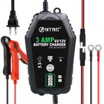 LinkMejor Battery Charger 6V 12V 3A 60W Car Motorcycle Charging Repair for Lead-acid Battery