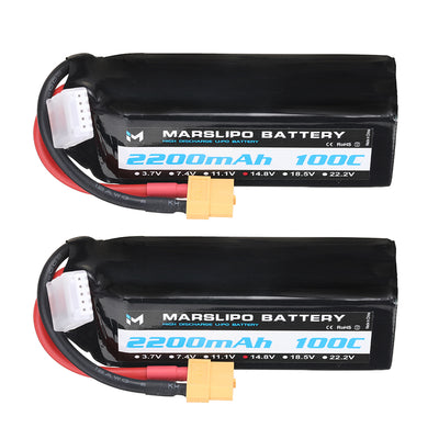 LinkMejor 14.8V 2200mAh 100C 4S Lipo Battery XT60 Plug for RC Drones