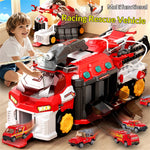 Multifunctional Racing Rescue Vehicle Deformed Engineering Fire Truck Alloy Fire Truck Police Cars with Water Spray Function Kids Fire Engine Toy